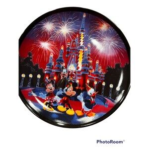 The Art of Disney 25TH Anniversary Commemorative Plate Castle Collectible